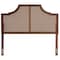 Baxton Studio Risha Mid-Century Modern Ash Walnut Finished Wood and Rattan Queen Size Headboard 237-12648-ZORO - alternate 3